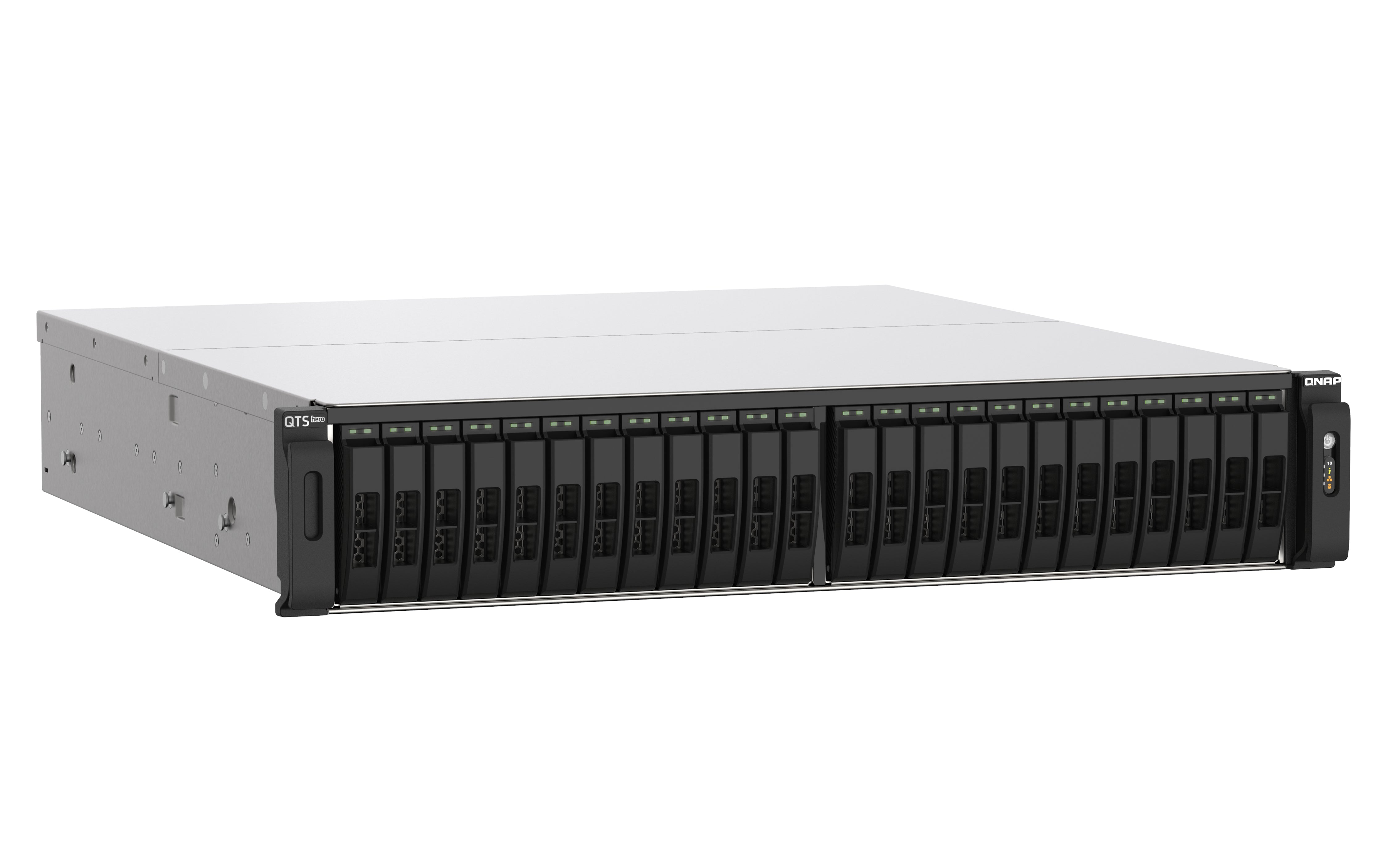 QNAP TS-h2490FU NAS Rack (2 U) EPYC 7302P 128 Go DDR4 0 To QuTS hero Noir, Gris