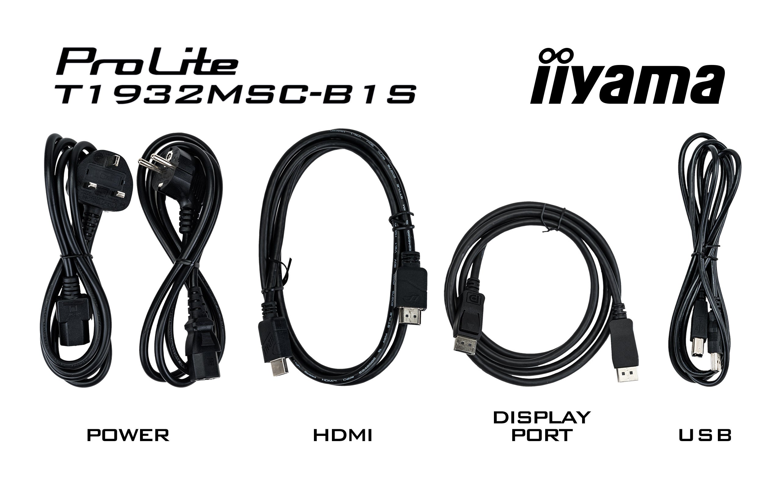 iiyama ProLite T1932MSC-B1S écran plat de PC 48,3 cm (19") 1280 x 1024 pixels Full HD LED Écran tactile Dessus de table Noir