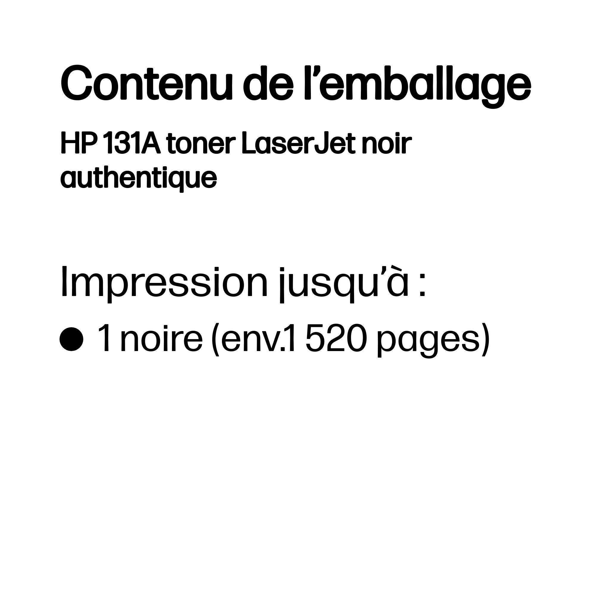 HP 131A toner LaserJet noir authentique