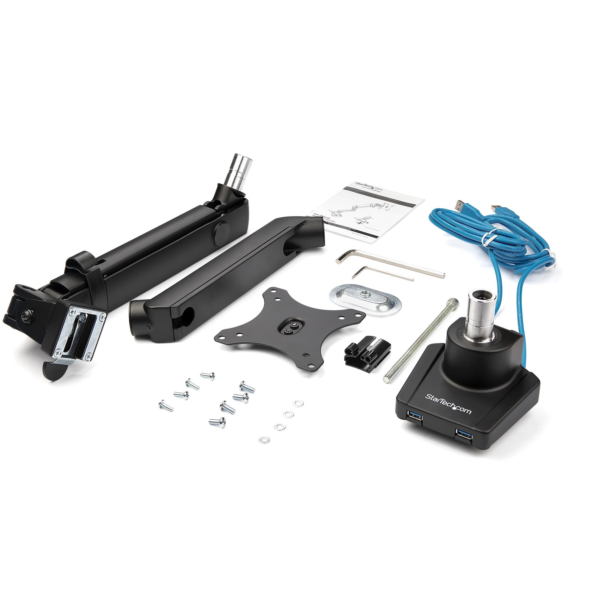 StarTech.com ARMSLIM2USB3 support d'écran plat pour bureau 86,4 cm (34") Noir