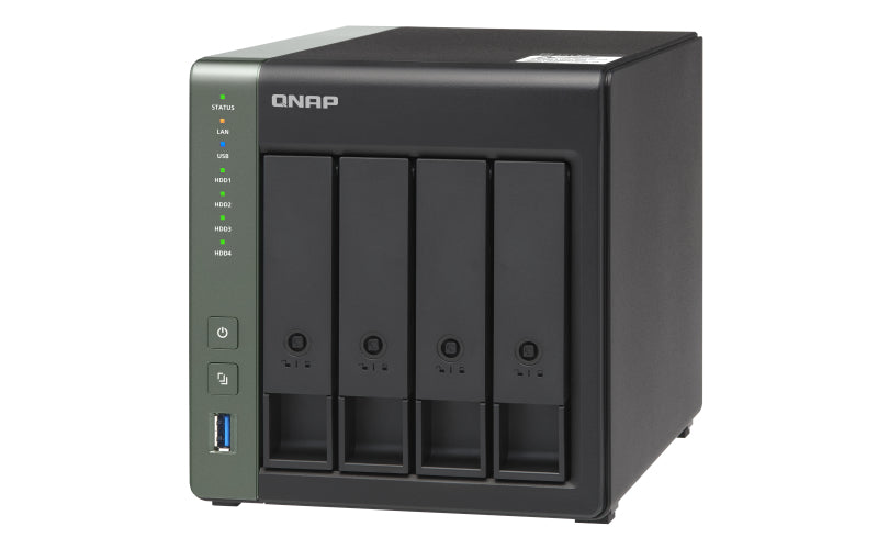 QNAP TS-431X3 NAS Tower Annapurna Labs Alpine AL-314 4 Go DDR3 0 To QNAP Turbo System Noir