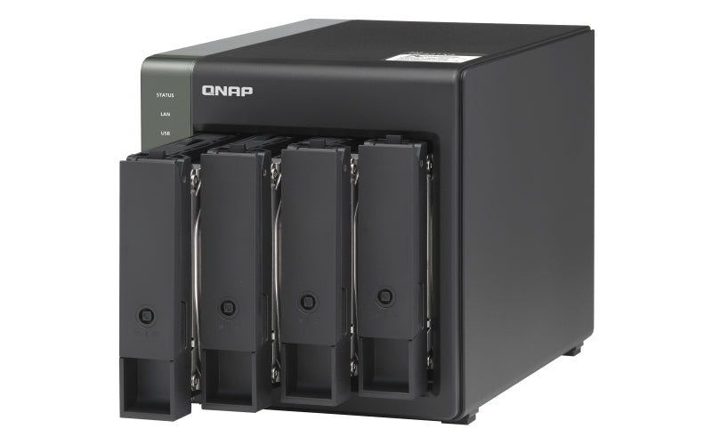 QNAP TS-431X3 NAS Tower Annapurna Labs Alpine AL-314 4 Go DDR3 0 To QNAP Turbo System Noir