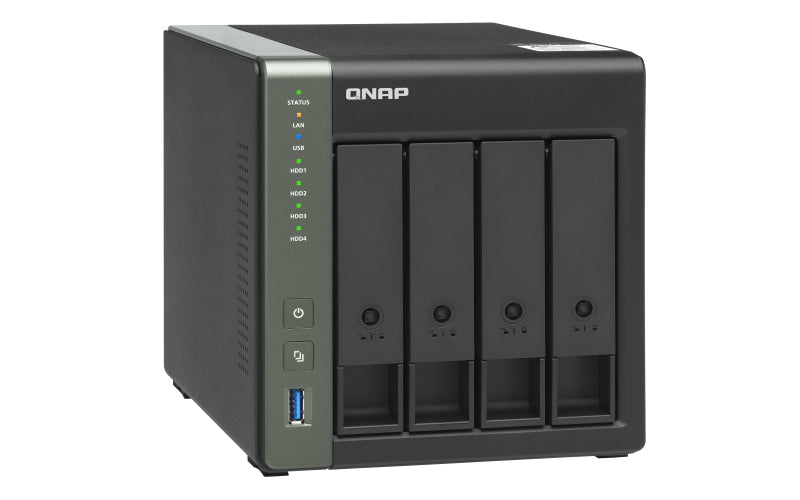 QNAP TS-431X3 NAS Tower Annapurna Labs Alpine AL-314 4 Go DDR3 0 To QNAP Turbo System Noir