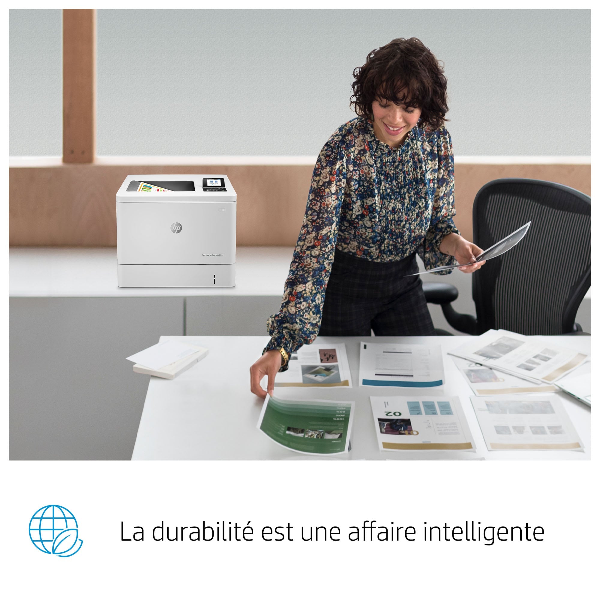 HP Color LaserJet Enterprise Imprimante M554dn, Imprimer, Impression USB en façade; Impression recto-verso