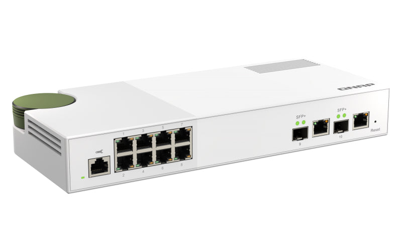 QNAP QSW-M2108-2C commutateur réseau Géré L2 2.5G Ethernet (100/1000/2500) Gris, Blanc