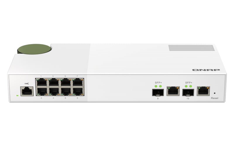 QNAP QSW-M2108-2C commutateur réseau Géré L2 2.5G Ethernet (100/1000/2500) Gris, Blanc