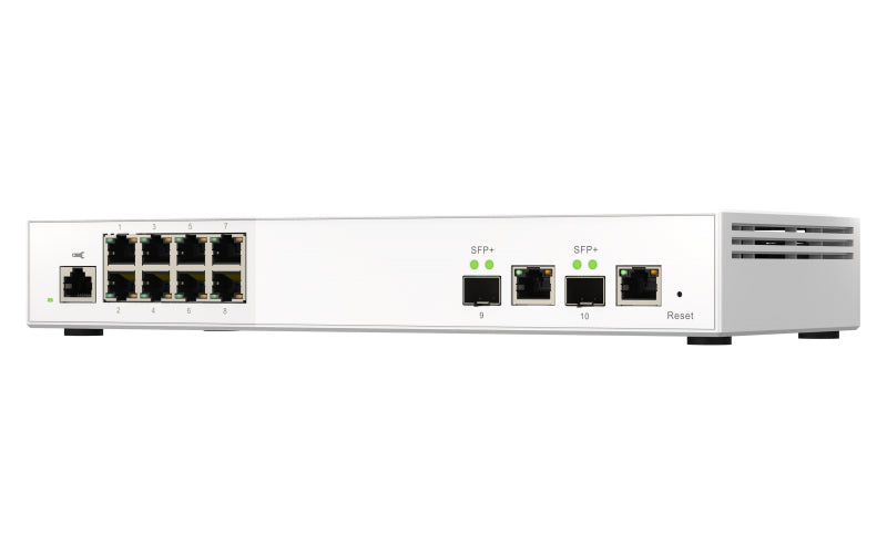 QNAP QSW-M2108-2C commutateur réseau Géré L2 2.5G Ethernet (100/1000/2500) Gris, Blanc