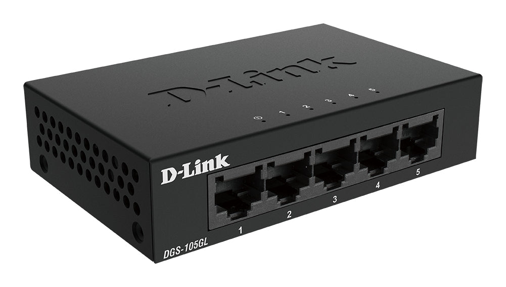 D-Link DGS-105GL/E commutateur réseau Non-géré Gigabit Ethernet (10/100/1000) Noir
