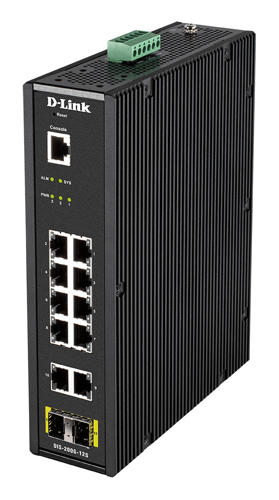D-Link DIS-200G-12S commutateur réseau Géré L2 Gigabit Ethernet (10/100/1000) Noir