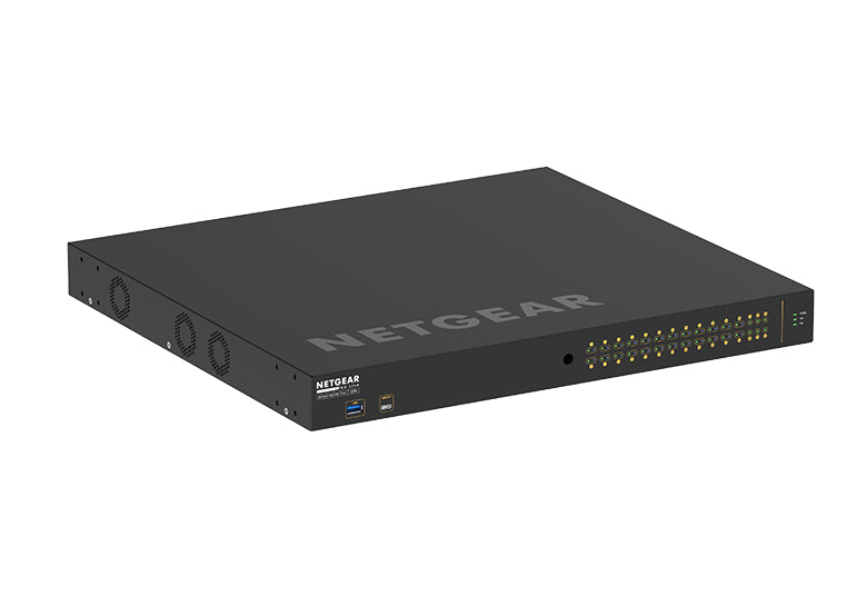NETGEAR M4250-26G4XF-PoE+ Géré L2/L3 Gigabit Ethernet (10/100/1000) Connexion Ethernet, supportant l'alimentation via ce port (PoE) 1U Noir