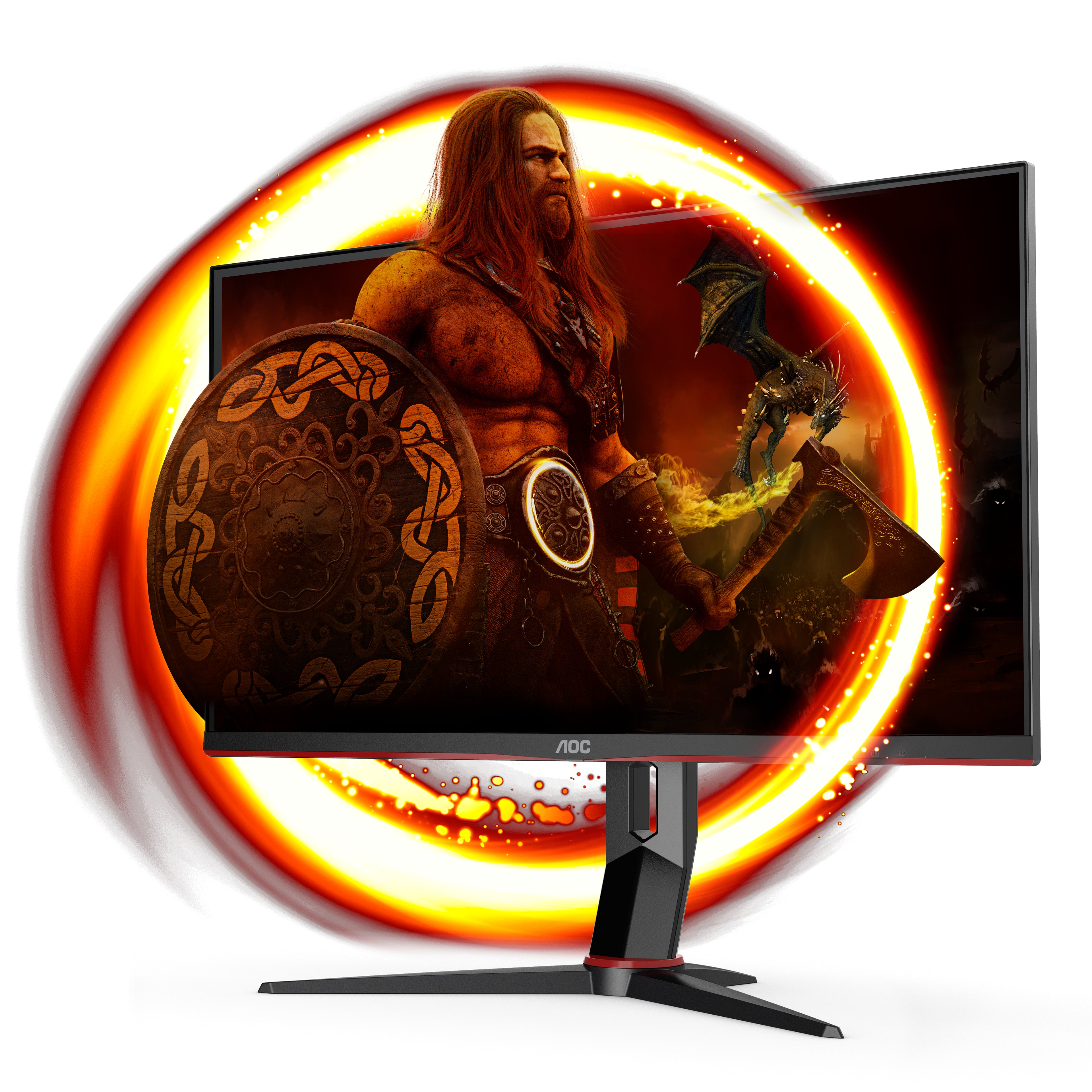 AOC G2 U28G2XU2/BK LED display 71,1 cm (28") 3840 x 2160 pixels 4K Ultra HD Noir, Rouge