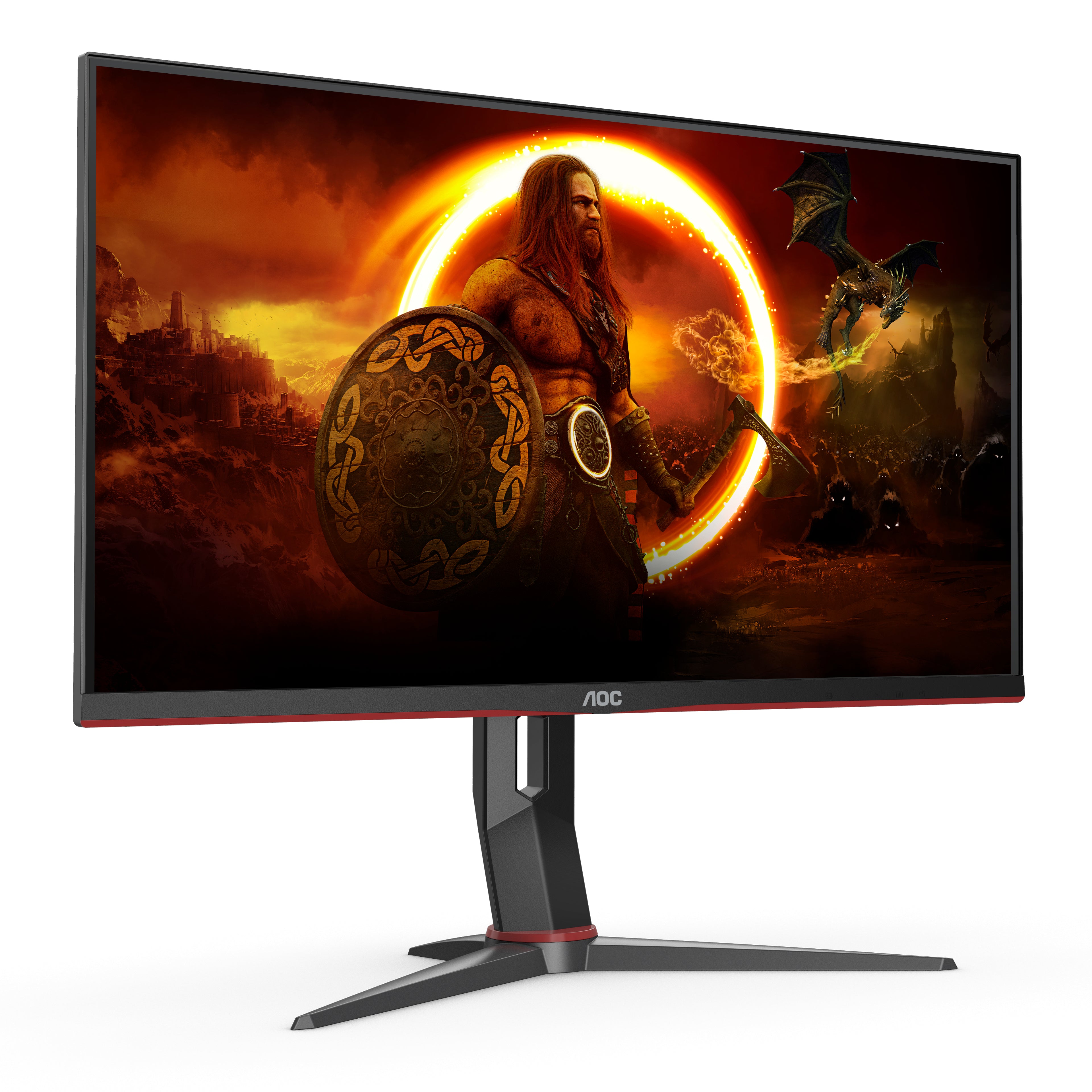 AOC G2 U28G2XU2/BK LED display 71,1 cm (28") 3840 x 2160 pixels 4K Ultra HD Noir, Rouge