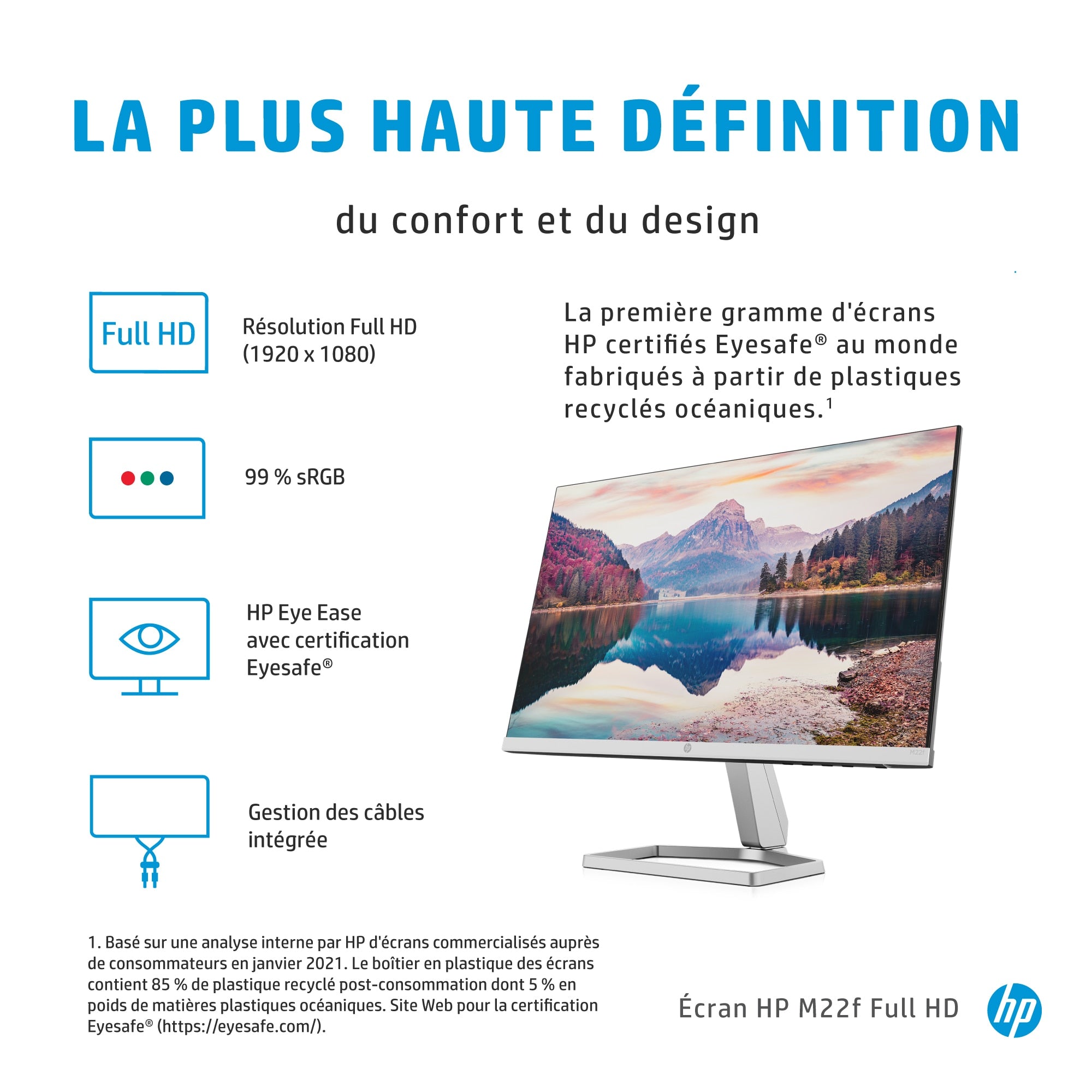 HP Écran Full HD M22f