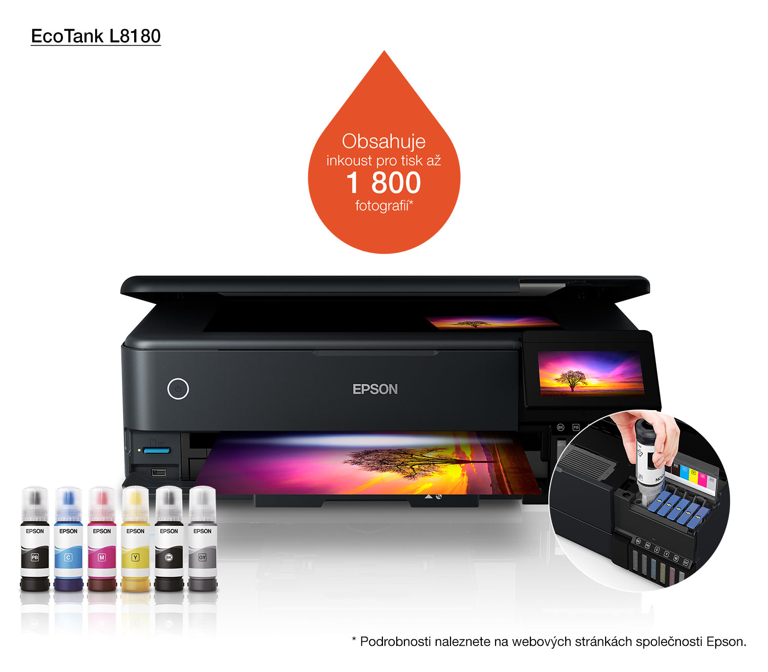 Epson EcoTank L8180 Jet d'encre A3+ 5760 x 1440 DPI 32 ppm Wifi