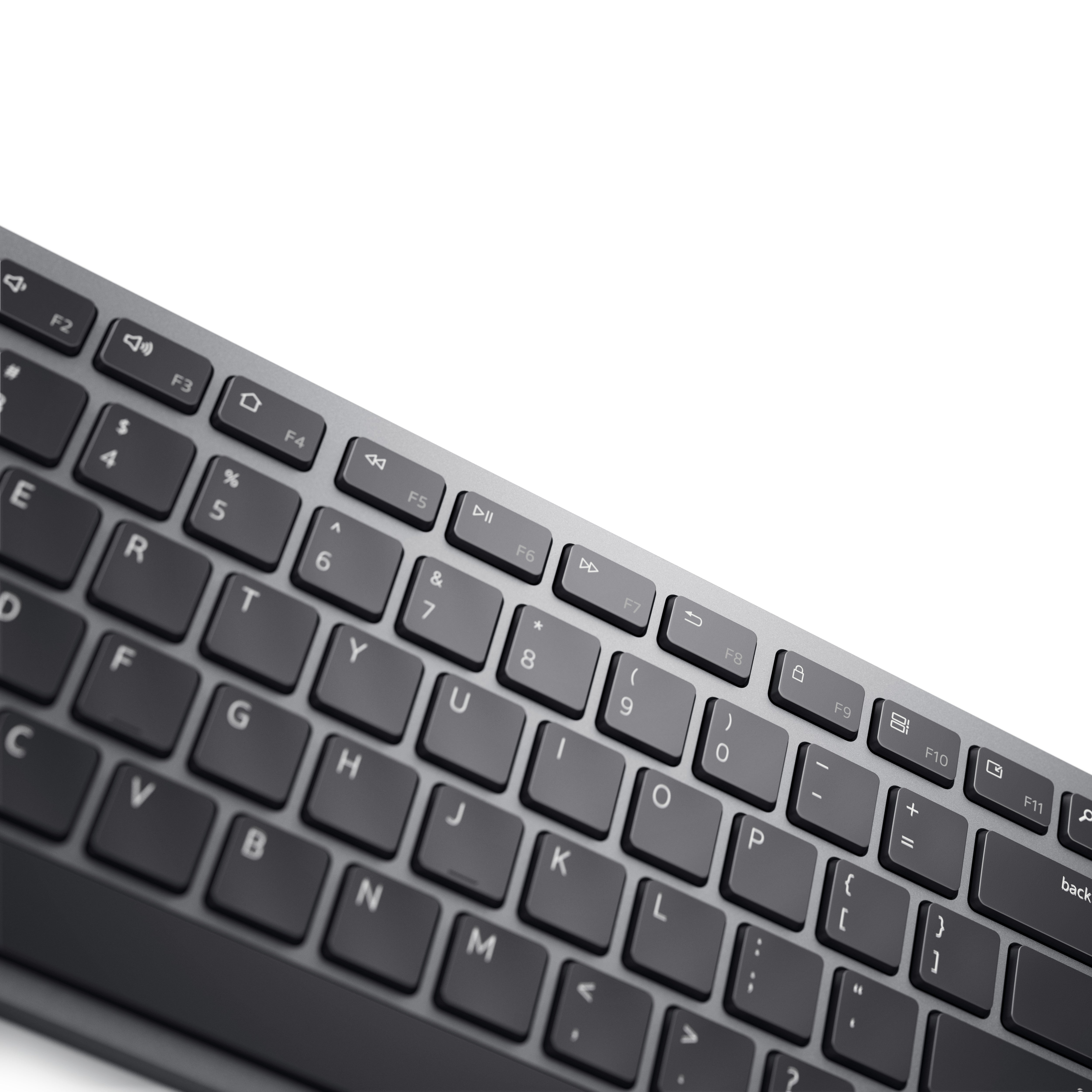 DELL KM7321W clavier Souris incluse Bureau RF sans fil + Bluetooth QWERTY US International Gris, Titane