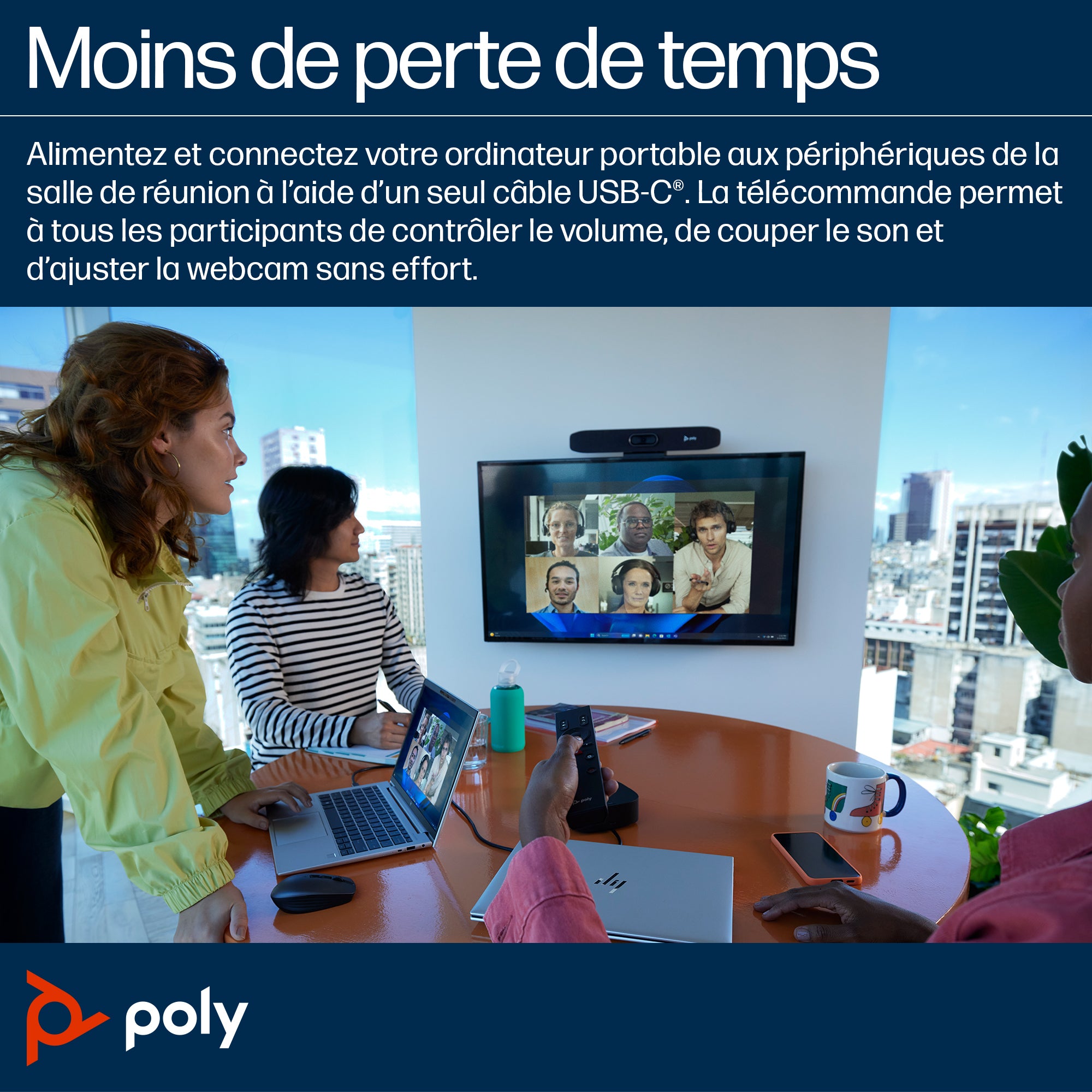 Poly Barre de visioconférence USB Studio R30