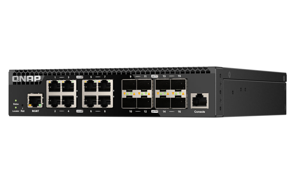 QNAP QSW-M3216R-8S8T commutateur réseau Géré L2/L3 10G Ethernet (100/1000/10000) 1U Noir