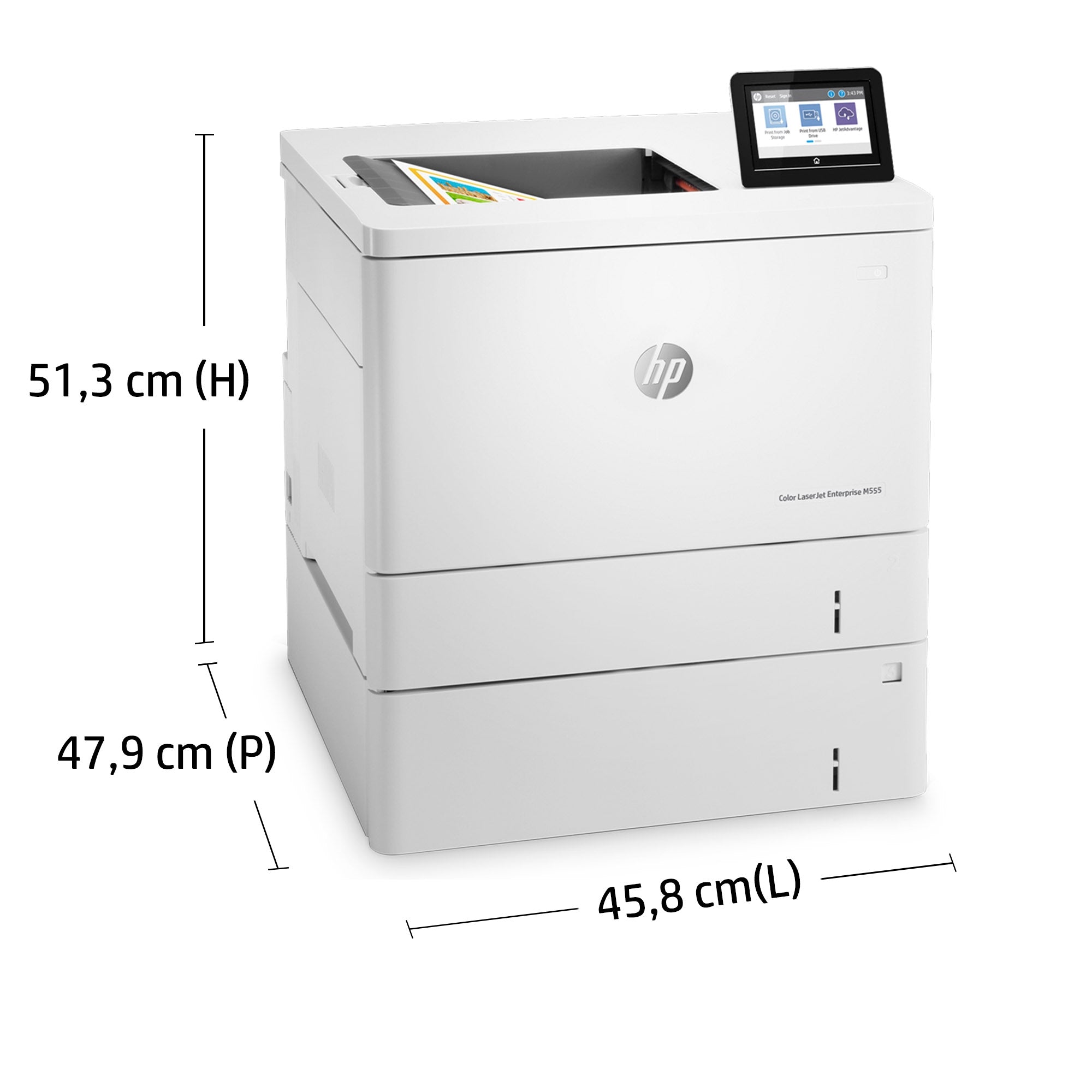 HP Color LaserJet Enterprise M555x, Imprimer, Impression recto-verso