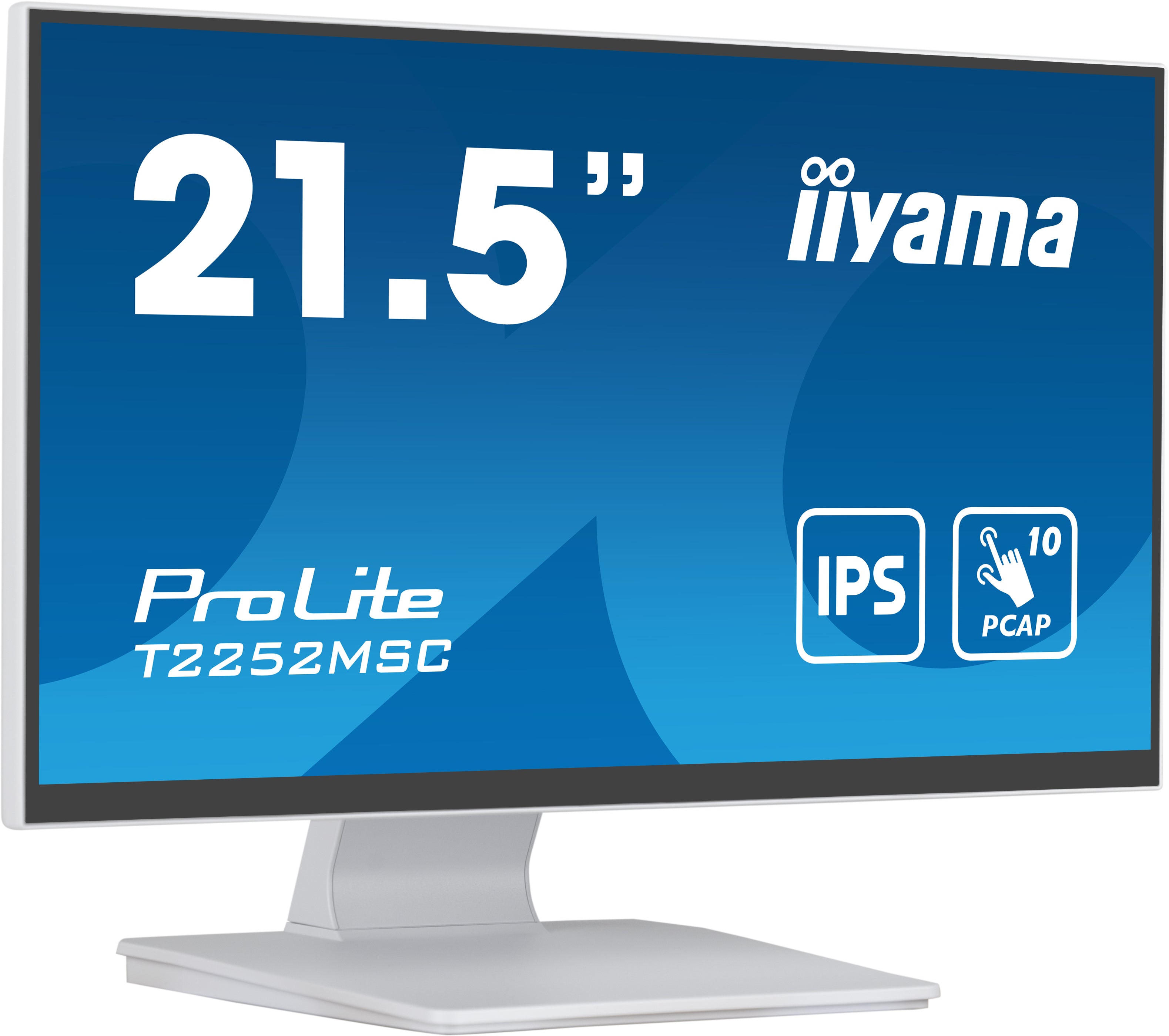 iiyama ProLite T2252MSC-W2 écran plat de PC 54,6 cm (21.5") 1920 x 1080 pixels Full HD LCD Écran tactile Table Blanc