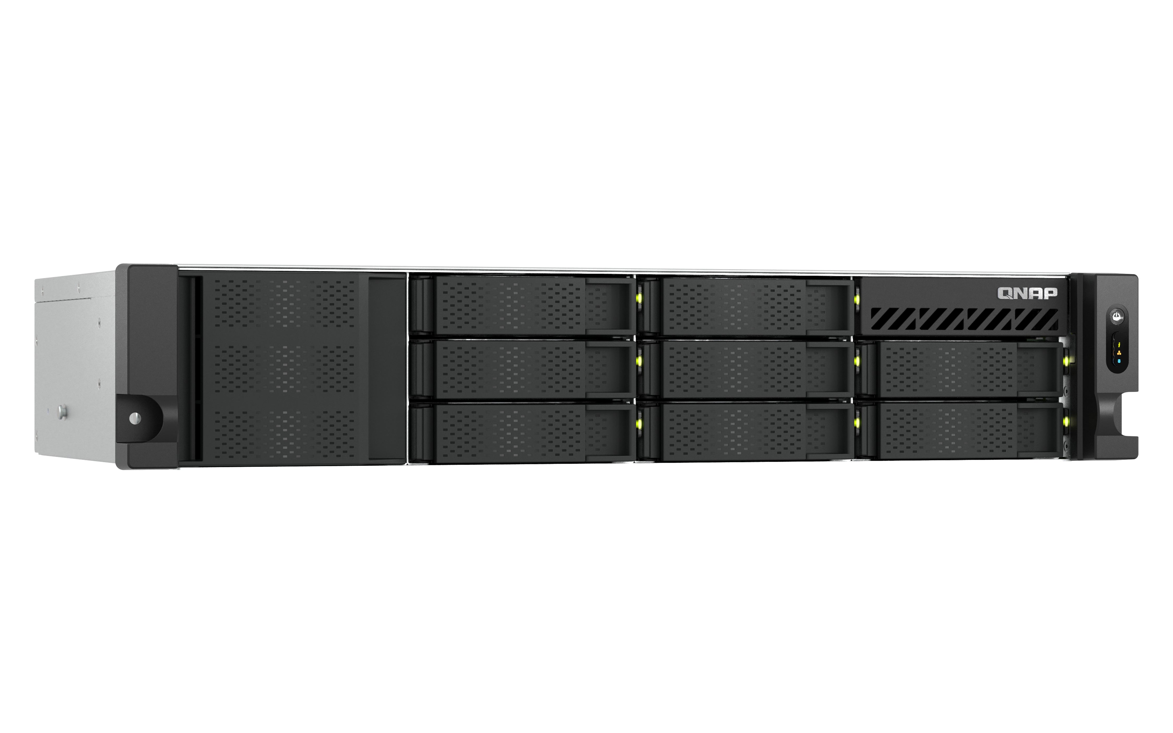 QNAP TS-855EU-8G serveur de stockage NAS Rack (2 U) Intel Atom® C5125 8 Go DDR4 0 To QuTS hero Noir