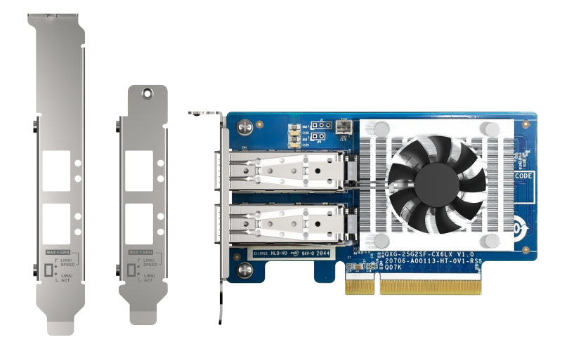 QNAP QXG-25G2SF-CX6 carte réseau Interne Fibre 25000 Mbit/s
