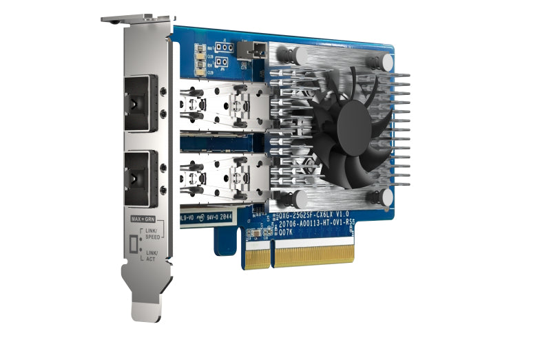 QNAP QXG-25G2SF-CX6 carte réseau Interne Fibre 25000 Mbit/s