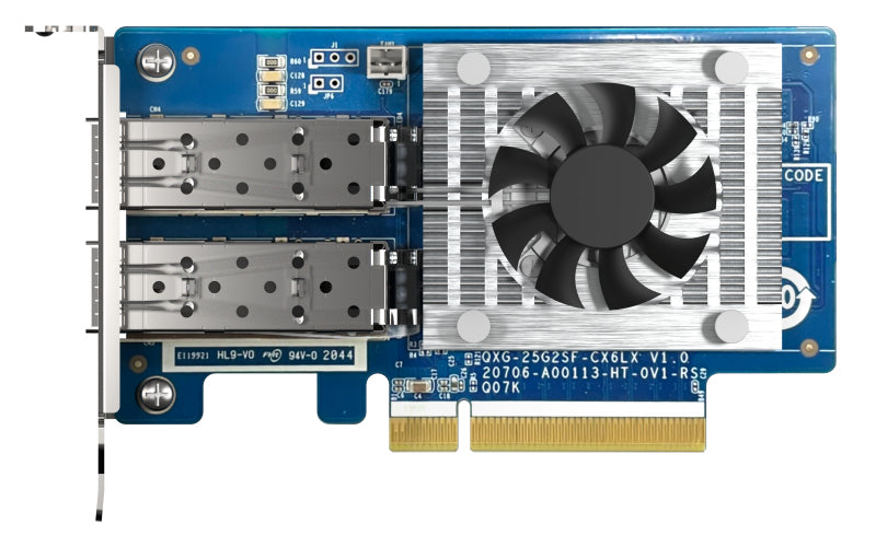 QNAP QXG-25G2SF-CX6 carte réseau Interne Fibre 25000 Mbit/s