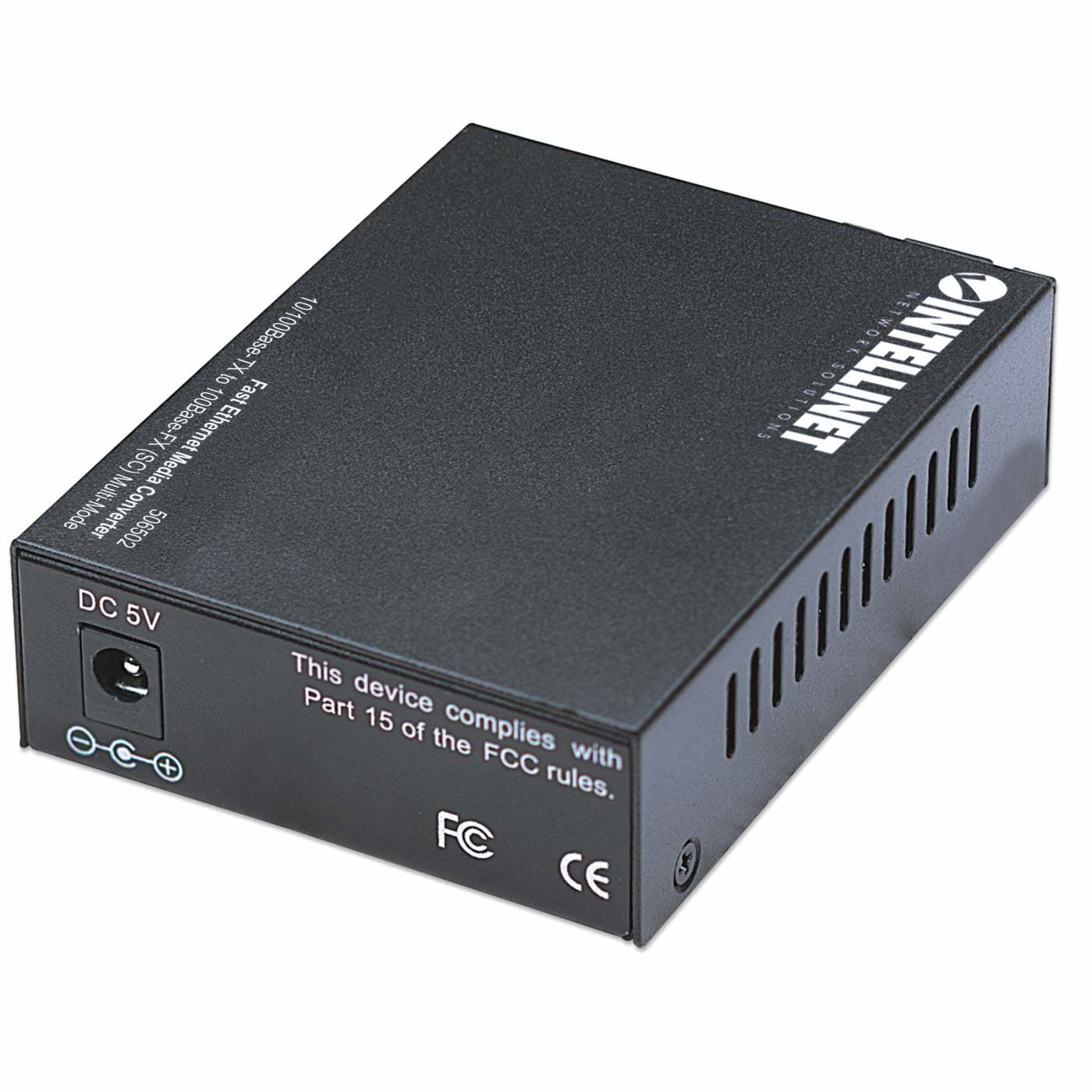 Intellinet 506502 convertisseur de support réseau 100 Mbit/s 1310 nm Multimode Noir