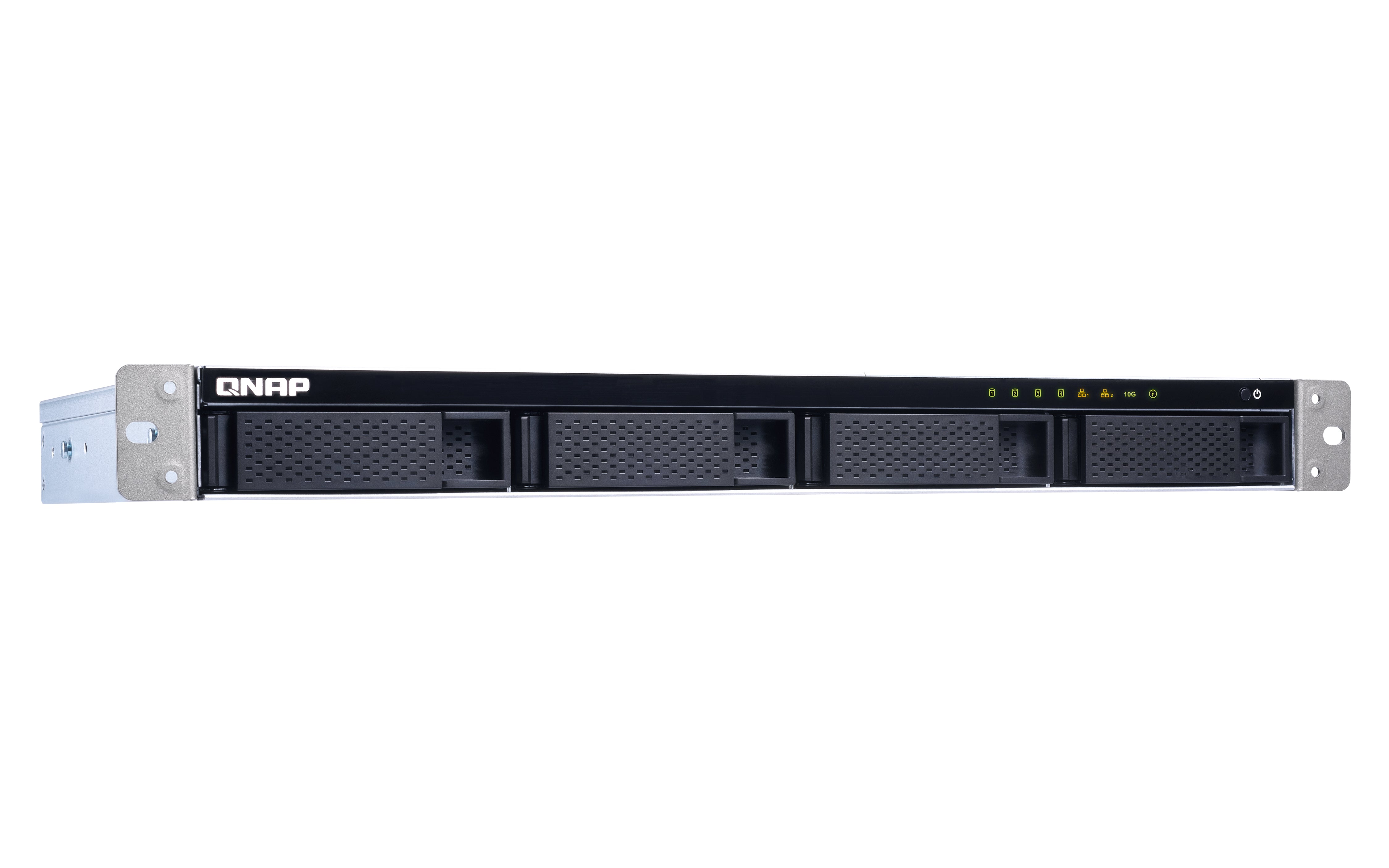 QNAP TS-431XeU NAS Rack (1 U) Annapurna Labs Alpine AL-314 2 Go DDR3 0 To QNAP QTS Noir, Acier inoxydable