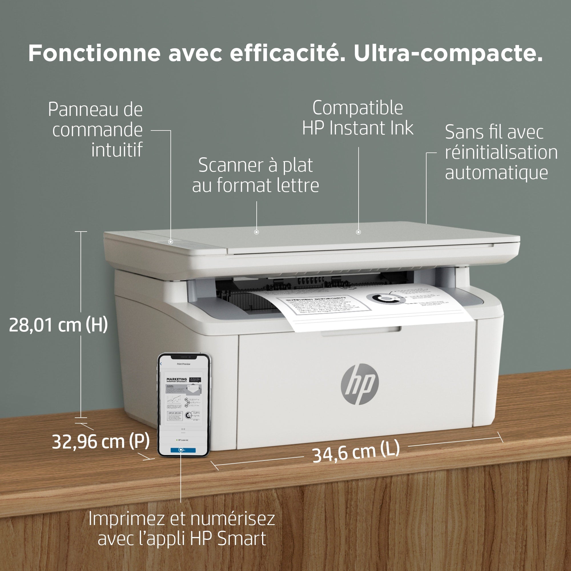 HP LaserJet MFP M140w Printer