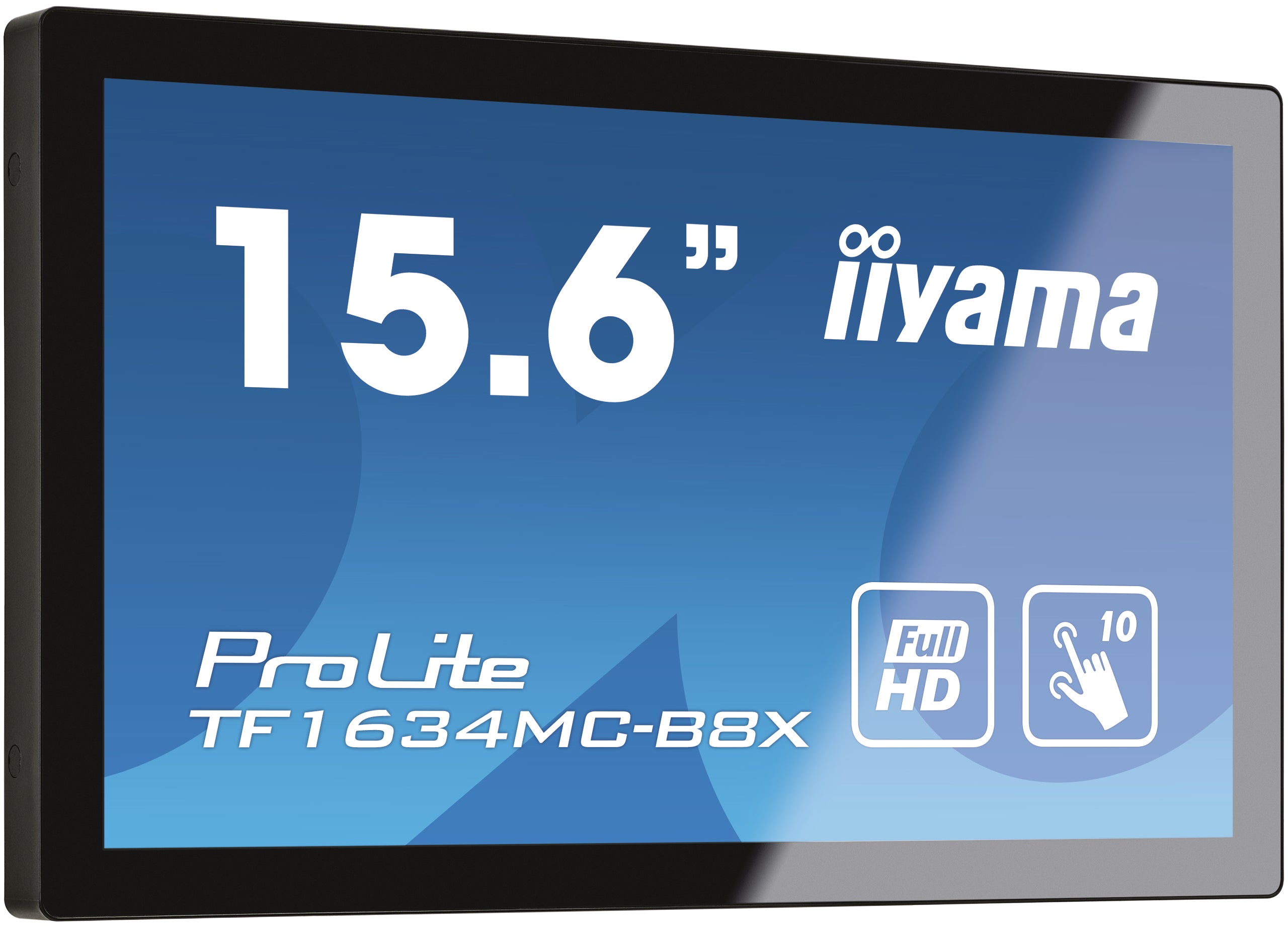 iiyama ProLite TF1634MC-B8X écran plat de PC 39,6 cm (15.6") 1920 x 1080 pixels Full HD LED Écran tactile Multi-utilisateur Noir