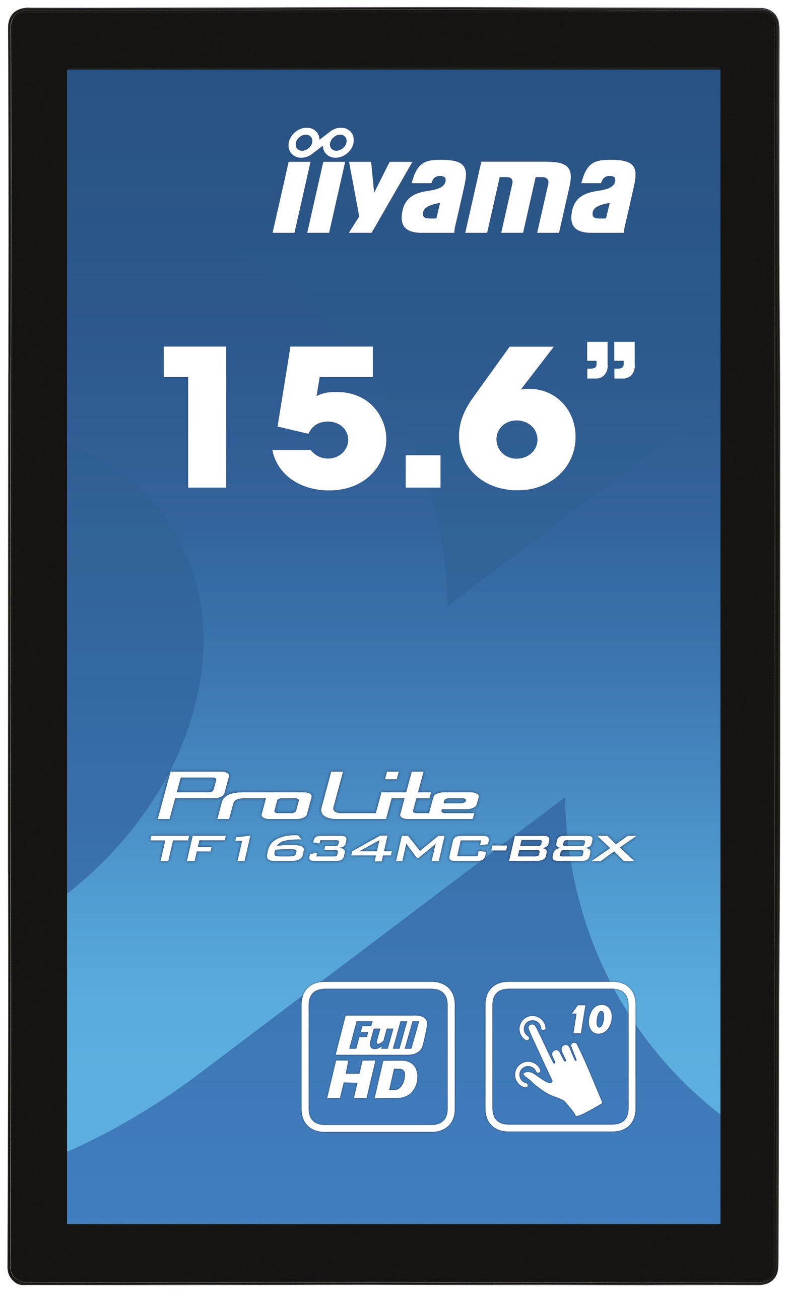 iiyama ProLite TF1634MC-B8X écran plat de PC 39,6 cm (15.6") 1920 x 1080 pixels Full HD LED Écran tactile Multi-utilisateur Noir