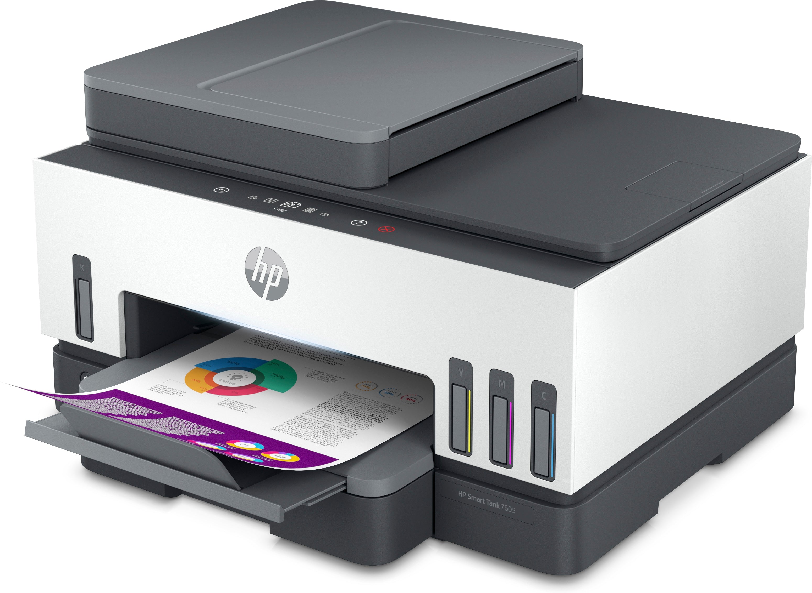 HP Smart Tank 7605 Sans fil All-in-One Couleur Imprimante, Impression recto-verso; copieur, scanner
