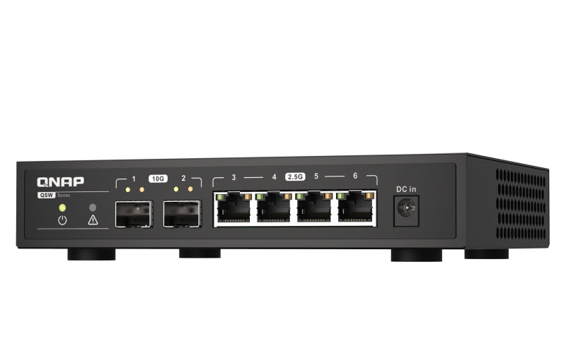 QNAP QSW-2104-2S commutateur réseau Non-géré 2.5G Ethernet Noir
