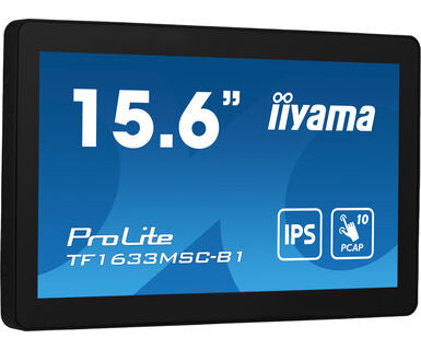iiyama ProLite TF1633MSC-B1 écran plat de PC 39,6 cm (15.6") 1920 x 1080 pixels Full HD Écran tactile Noir