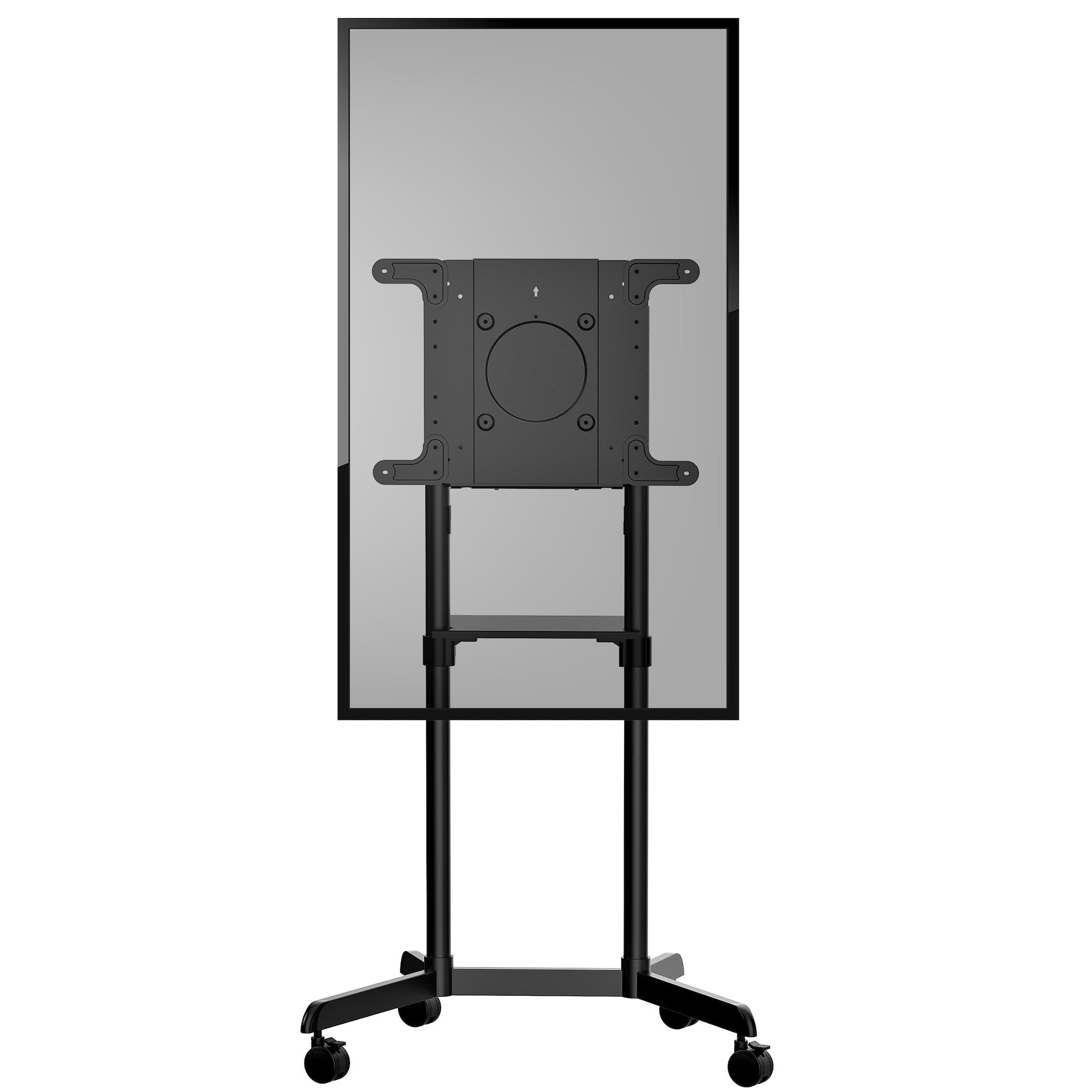 StarTech.com Chariot Meuble TV - Support TV sur Roulettes Portable pour Écrans VESA 37-70" (70kg) - Pied TV avec Étagère de Rangement - Inclinable - Gabarit de Montage Universel Télévision