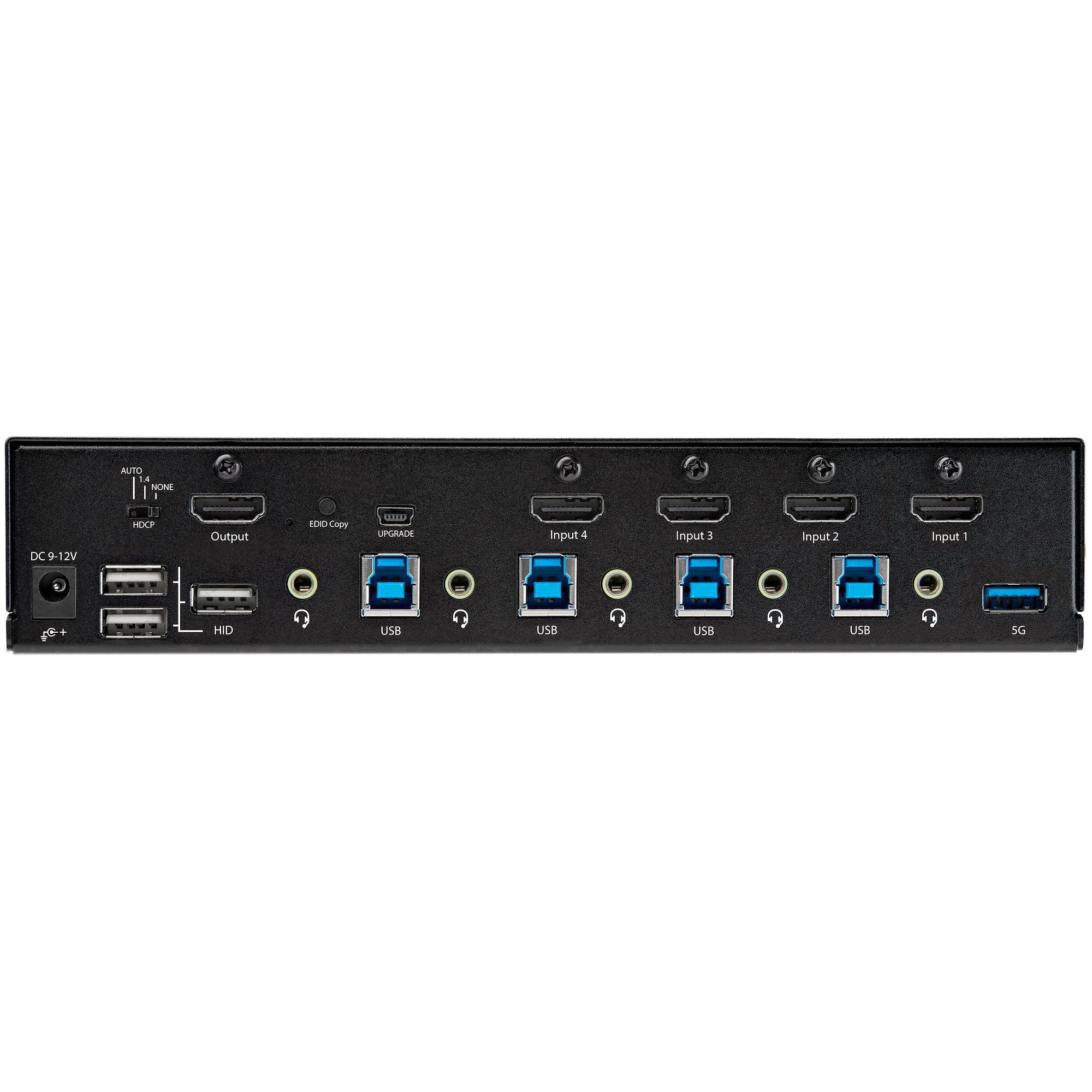 StarTech.com Commutateur KVM HDMI à 4 Ports - Moniteur Unique 4K 60Hz Ultra HDR - Commutateur KVM de Bureau HDMI 2.0 avec Hub USB 3.0 à 2 Ports (5Gbps) et 4x USB 2.0 HID, Audio - TAA
