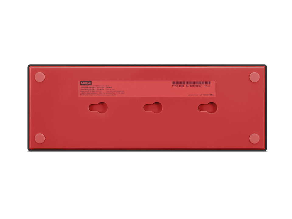 Lenovo 40B00300EU station d'accueil Avec fil Thunderbolt 4 Noir, Rouge