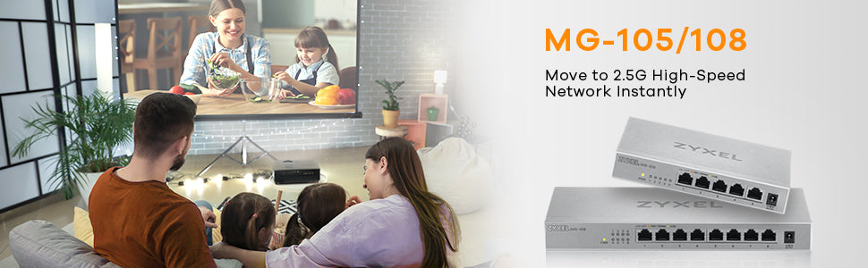 Zyxel MG-105 Non-géré 2.5G Ethernet (100/1000/2500) Acier