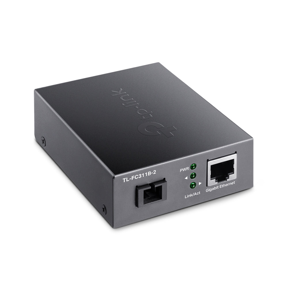 TP-Link TL-FC311B-2 convertisseur de support réseau 1000 Mbit/s Monomode Noir