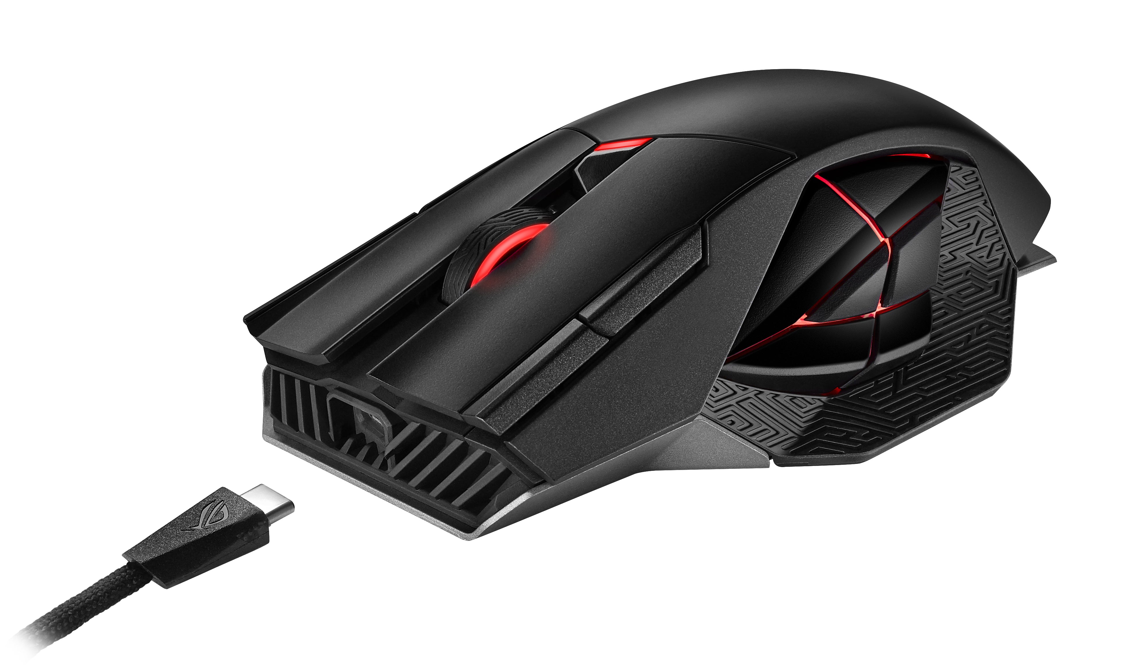 ASUS ROG Spatha X souris Gaming Droitier RF Wireless + USB Type-C Optique 19000 DPI