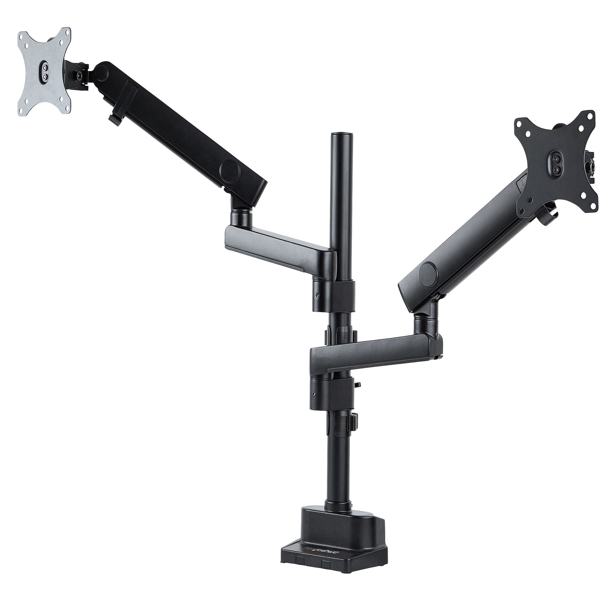 StarTech.com Support Double Écran PC - Bras Double Moniteur VESA - 32" 8kg - Empilables Verticalement - Porte 2 Écrans Hauteur Réglable/Articulé - Fixation Pince/Sillet