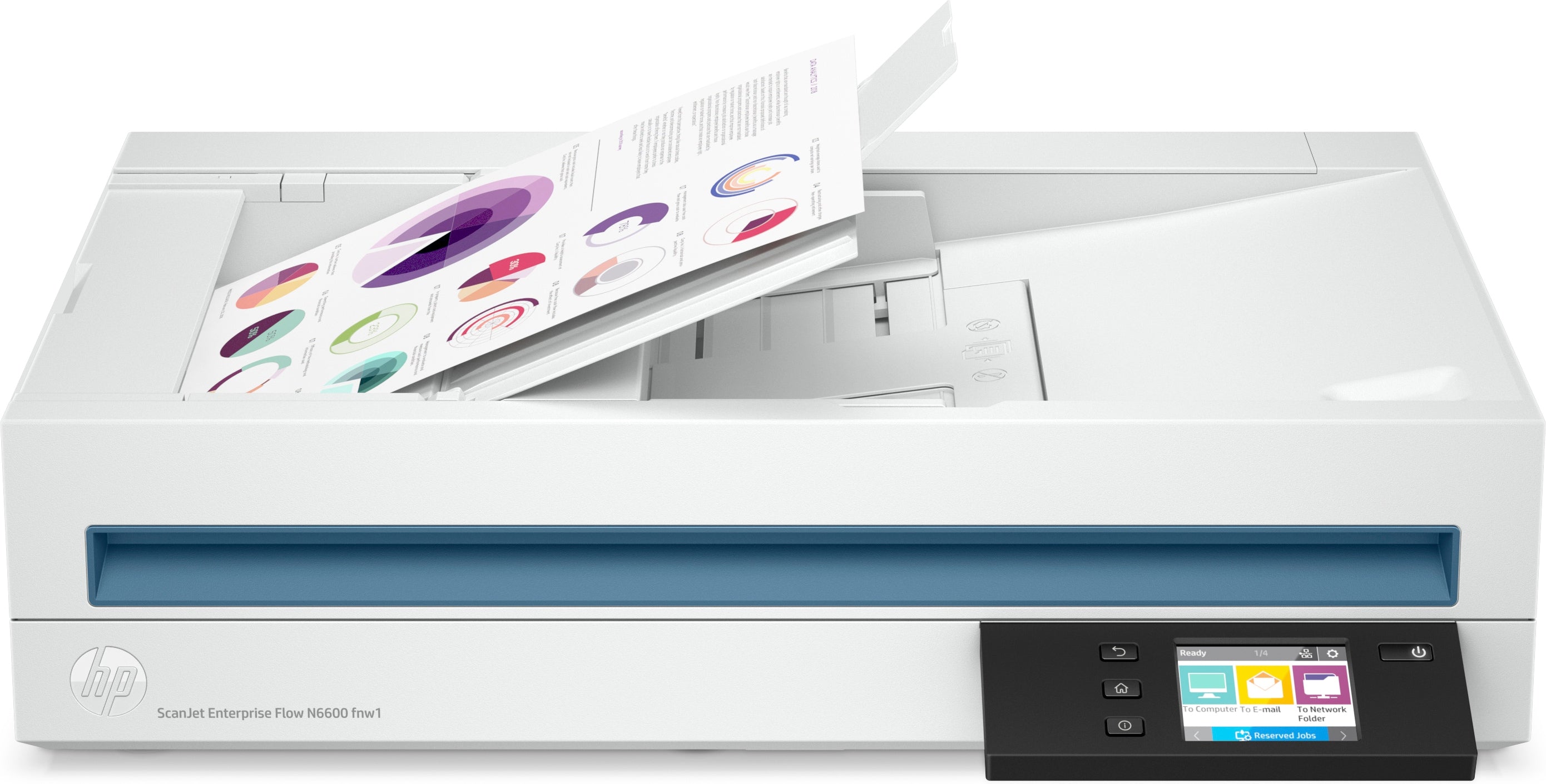 HP Scanjet Enterprise Flow N6600 fnw1 Scanner à plat et chargeur automatique 1200 x 1200 DPI A4 Blanc