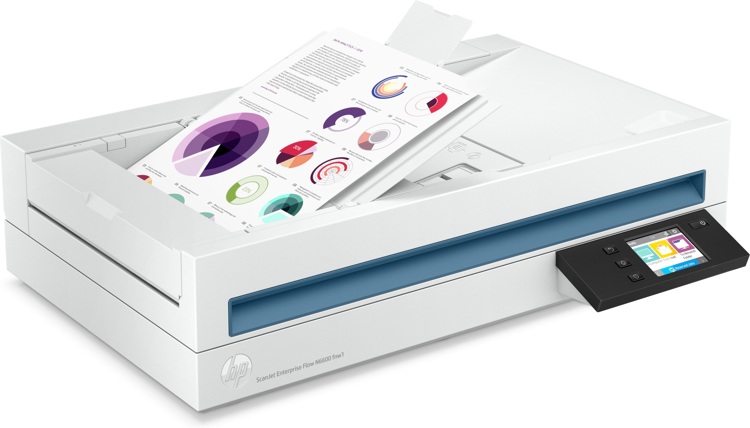 HP Scanjet Enterprise Flow N6600 fnw1 Scanner à plat et chargeur automatique 1200 x 1200 DPI A4 Blanc