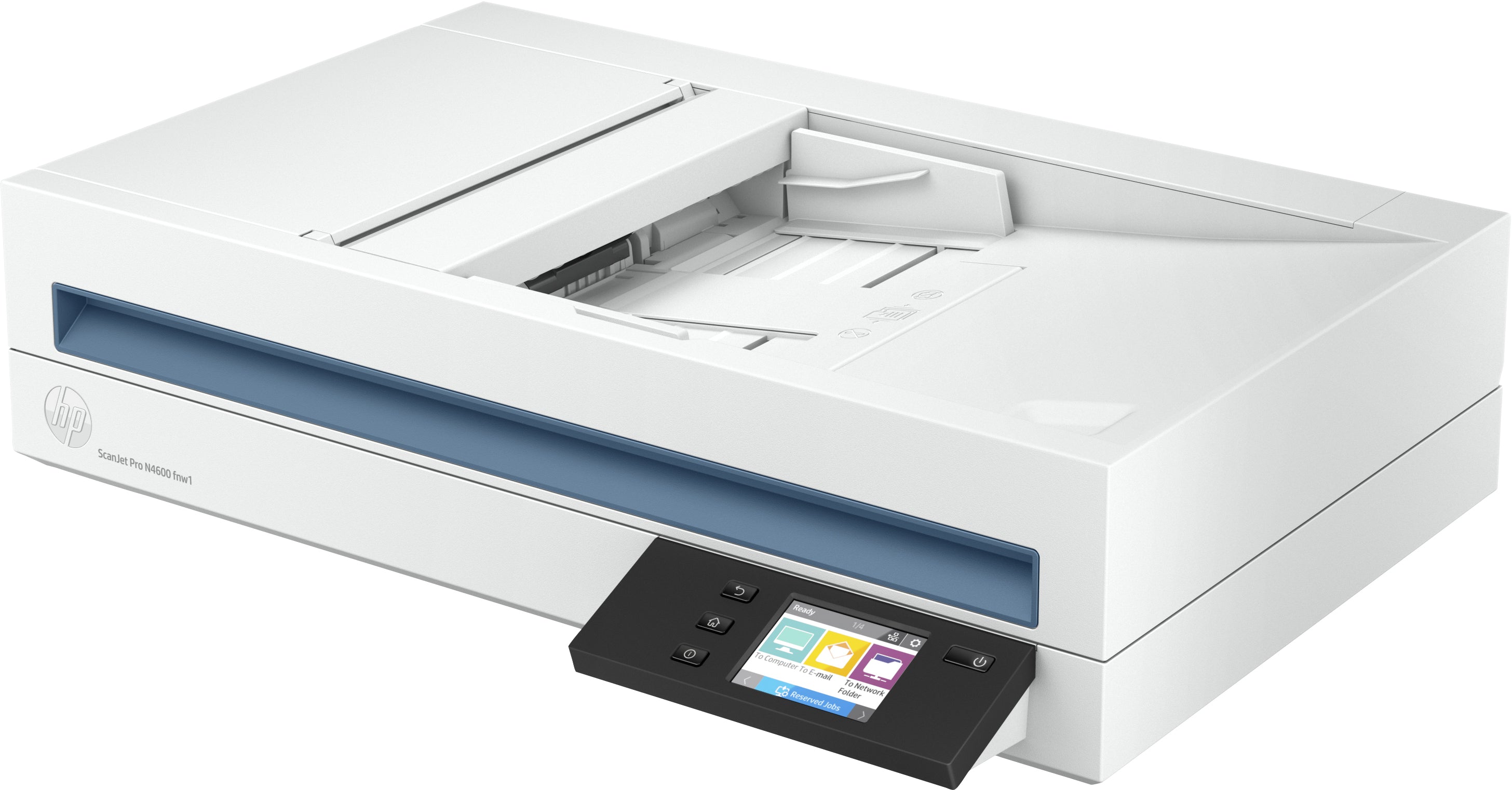HP Scanjet Pro N4600 fnw1 Numériseur à plat et adf 1200 x 1200 DPI A5 Blanc