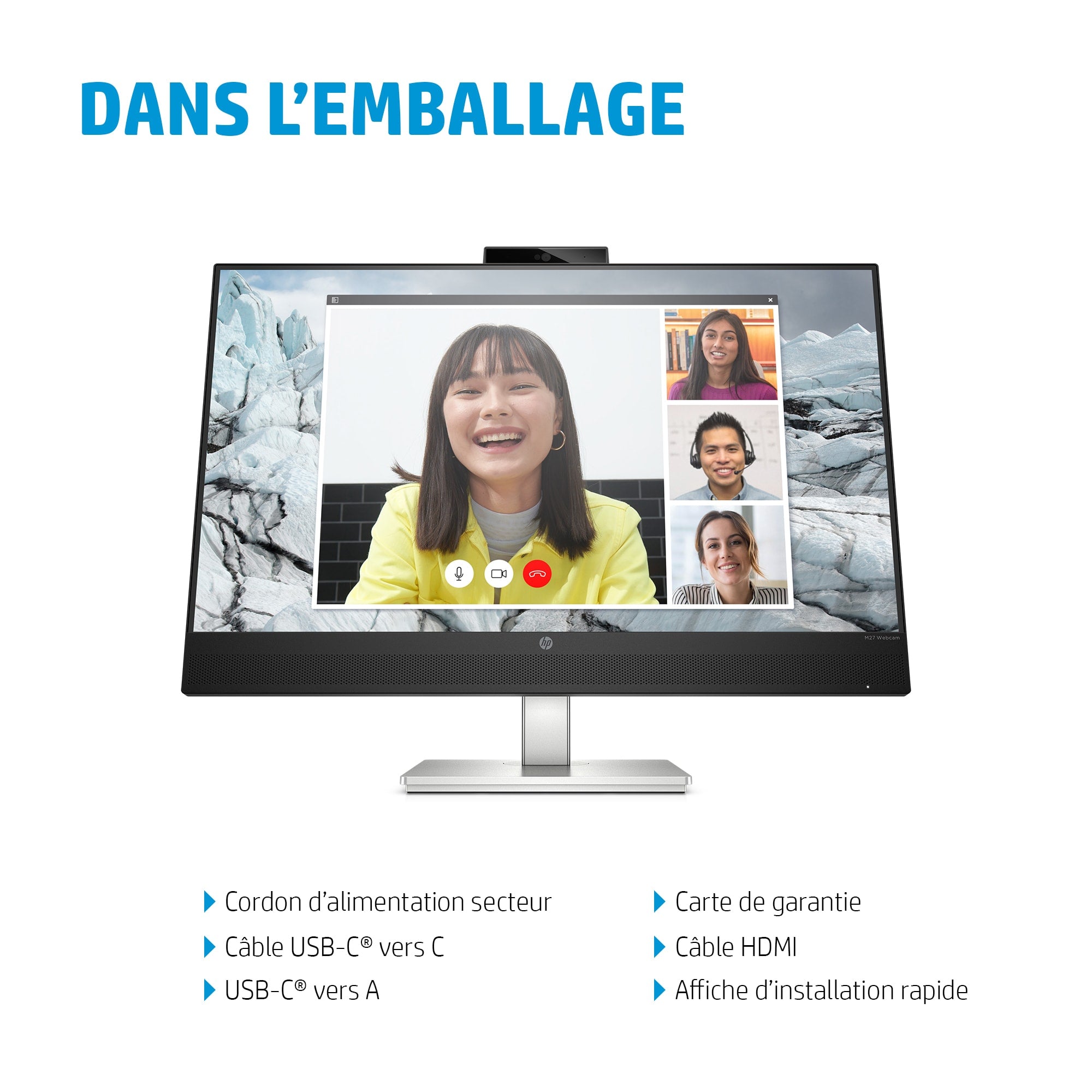 HP E-Series Écran de conférence QHD E27m G4 USB-C
