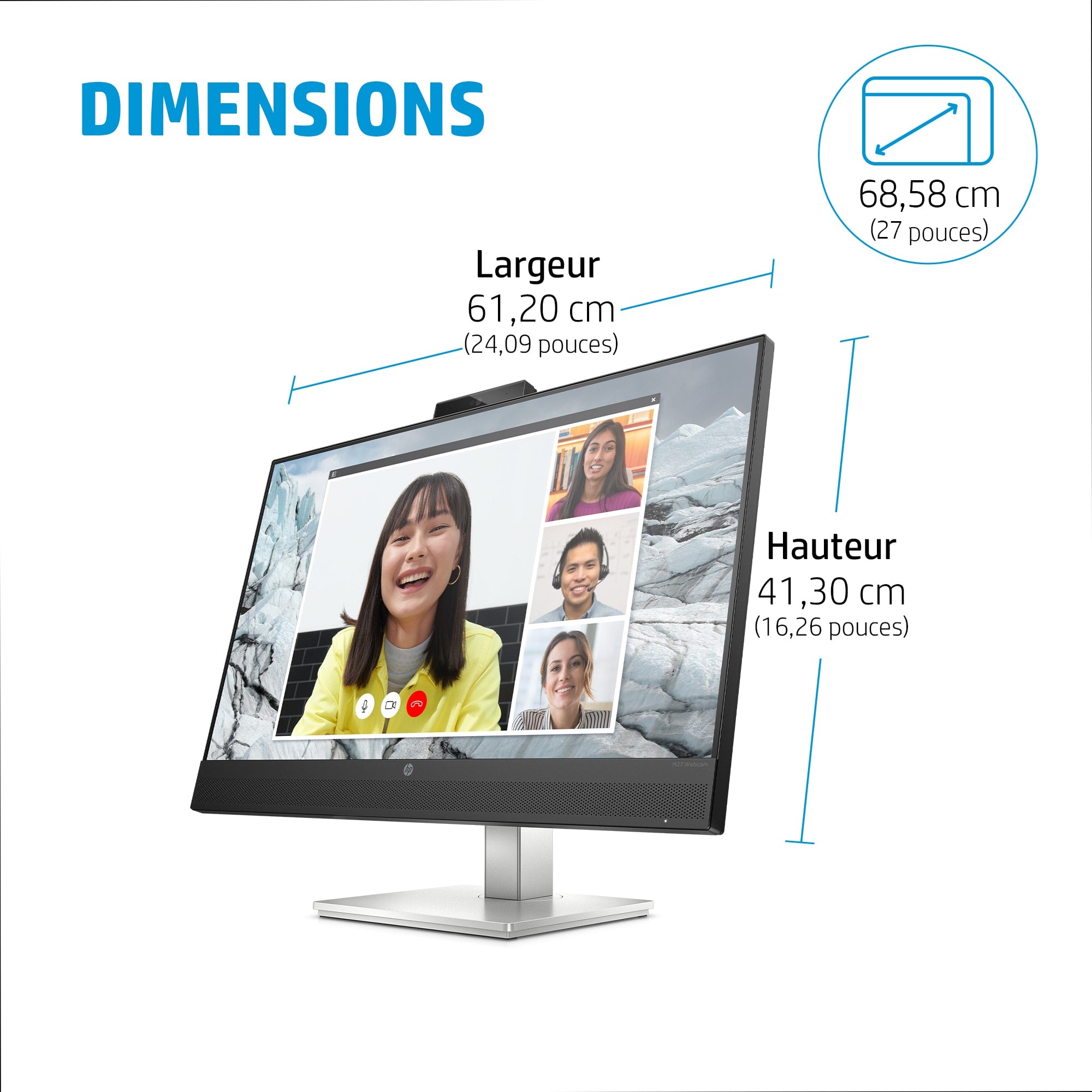 HP E-Series Écran de conférence QHD E27m G4 USB-C