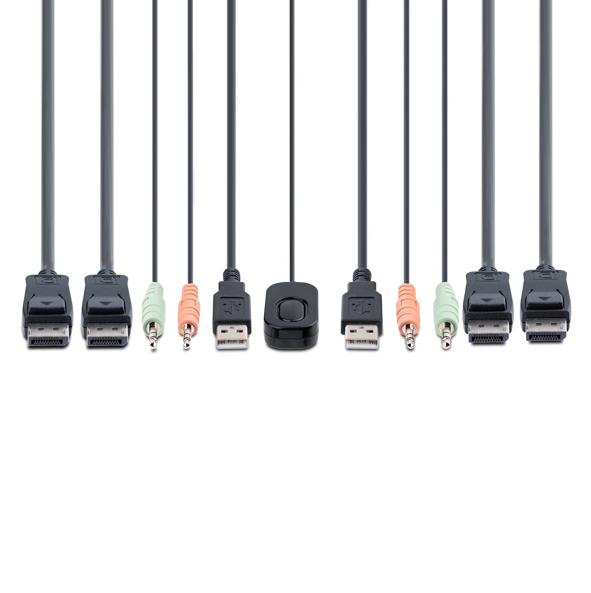 StarTech.com C2-DD46-UA2-CBL-KVM commutateur écran, clavier et souris Noir