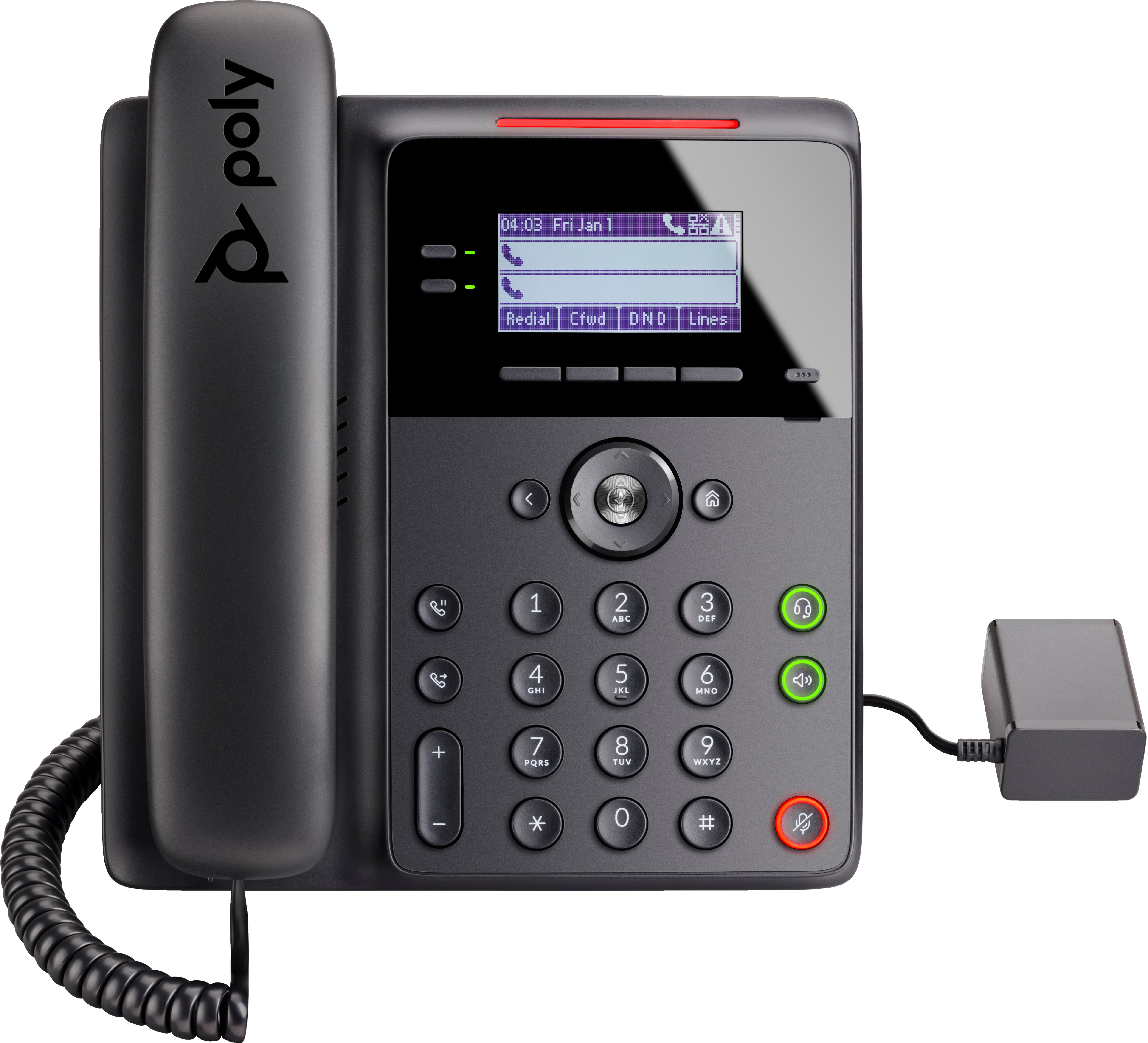 Poly Téléphone IP Edge B20 compatible PoE