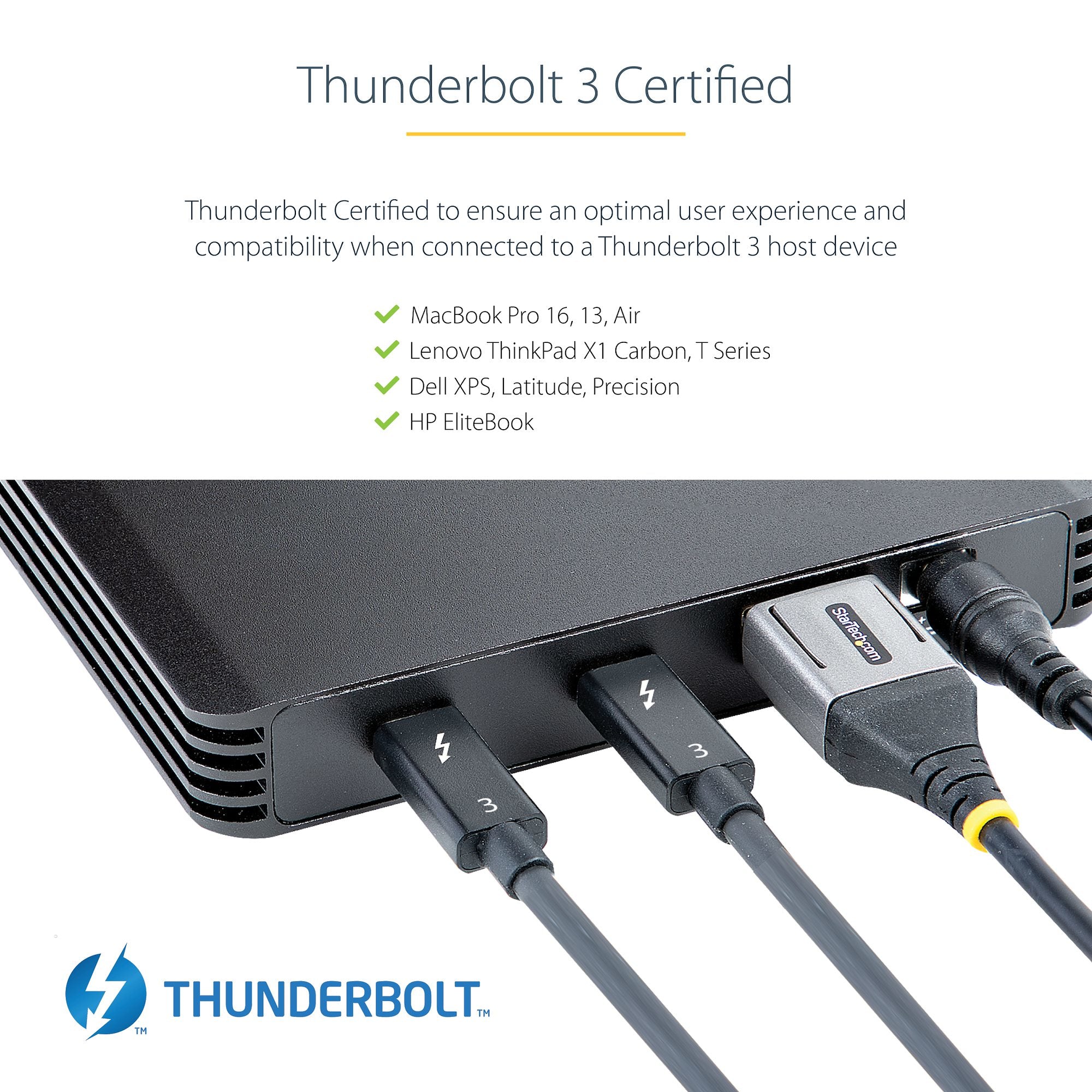 StarTech.com Boîtier SSD M.2 NVMe Thunderbolt 3 à 4 Baies - Boîtier Disque Dur Externe 1 DisplayPort vidéo et 2 Ports TB3 Downstream - Boîtier pour Disque Dur - Boîtier SSD Externe, 40Gbps, Alimentation 72W